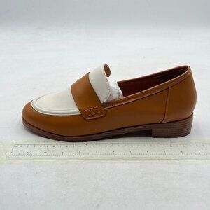 Brown Dressy Strap Pumps Round Toe Slip On Loafers Block Low Heel Shoes Business